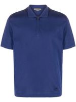 Corneliani polo à col zippé - Bleu