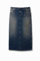 Denim midi rok - BLUE - XL