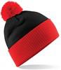 Beechfield CB451 Snowstar® Two-Tone Beanie - Black/Bright Red - One Size