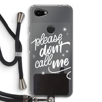 Don't call: Pixel 3a Transparant Hoesje met koord
