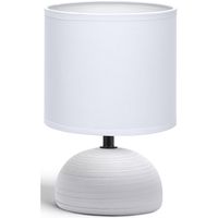 LED Tafellamp - Tafelverlichting - Aigi Conton 2 - E14 Fitting - Rond - Mat Grijs - Keramiek - thumbnail