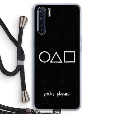 Squid Game: Oppo A91 Transparant Hoesje met koord