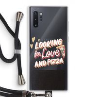Pizza is the answer: Samsung Galaxy Note 10 Plus Transparant Hoesje met koord