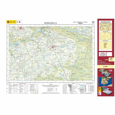 Topografische kaart 651 MT50 Serradilla | CNIG - Instituto Geográfico Nacional1