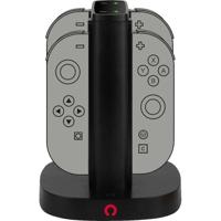 Oplaadstation - KONIX - 2 paar Joy-Con-controllers - LED-oplaadindicator - USB-A-aansluiting - Zwart