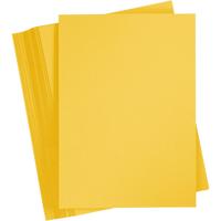 Gekleurd Karton, A4, vel 210x297 mm, 180 gr, sun yellow, 100 vel/ 1 doos