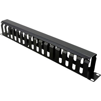 VALUE 19 Frontplaat 1 HE met rangeerkanaal 40 x 60 mm, zwart