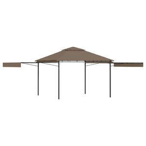 vidaXL Prieel met uitschuifbare daken 180 g/m² 3x3x2,75 m taupe