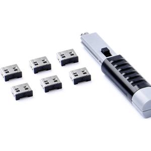Smartkeeper UL03PKBK USB-A-poortslot Set van 6 stuks Zwart Incl. 1 sleutel