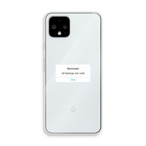 Reminder: Pixel 4 Transparant Hoesje