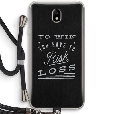 Risk loss: Samsung Galaxy J7 (2017) Transparant Hoesje met koord