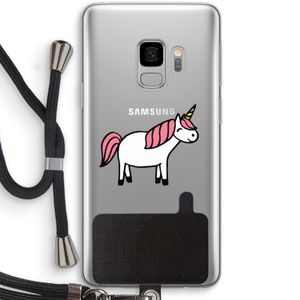 Eenhoorn: Samsung Galaxy S9 Transparant Hoesje met koord