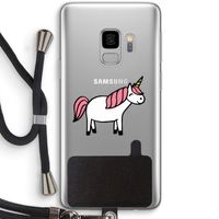 Eenhoorn: Samsung Galaxy S9 Transparant Hoesje met koord