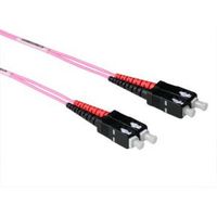 ACT 7 meter LSZH Multimode 50/125 OM4 glasvezel patchkabel duplex met SC connectoren ACT 7 meter LSZH Multimode 50/125 OM4 glasvezel patchkabel duplex met SC connectoren