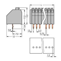 WAGO 250-308 Veerkrachtklemblok 0.50 mm² Aantal polen 8 Grijs 220 stuk(s) - thumbnail