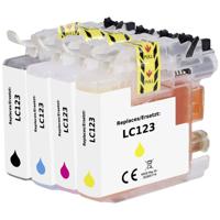 Renkforce Inktcartridge vervangt Brother LC-123BK, LC-123C, LC-123M, LC-123Y Compatibel Combipack Zwart, Cyaan, Magenta, Geel RF-5679774 - thumbnail