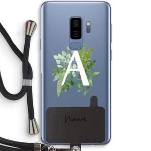 Green Brush: Samsung Galaxy S9 Plus Transparant Hoesje met koord