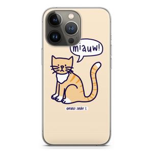 Miauw: iPhone 13 Pro Transparant Hoesje