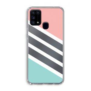 Strepen pastel: Samsung Galaxy M31 Transparant Hoesje