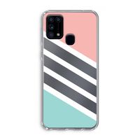 Strepen pastel: Samsung Galaxy M31 Transparant Hoesje