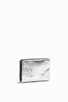 Kleine portemonnee met metallic patch - MATERIAL FINISHES - U