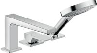 Hansgrohe Metropol 3-gats badrandmengkraan met rechte greep met Secuflex, chroom Hansgrohe Metropol 3-gats badrandmengkraan met rechte greep met Secuflex, chroom