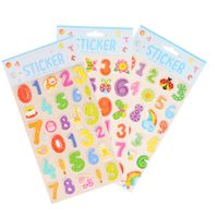 Stickervelletjes - 3x - 25x sticker cijfers 0-9- gekleurd - nummers - Stickers