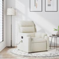 Massagestoel verstelbaar fluweel crèmekleurig