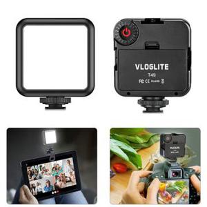 VLOGLITE T49 LED Video Licht 5600K Draagbare Fotografie Foto Verlichting Paneel Mini Opvullamp voor Live Streaming