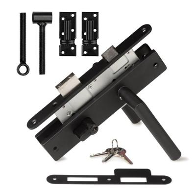 Tuindeurslot set RVS zwart Tuindeco - Tuindeco