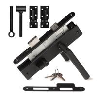 Tuindeurslot set RVS zwart Tuindeco - Tuindeco
