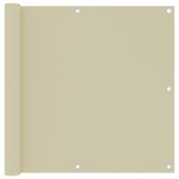 VidaXL Balkonscherm 90x500 cm oxford stof crème