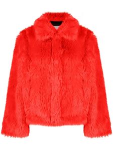 MSGM veste en fourrure artificielle - Rouge