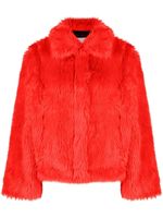 MSGM veste en fourrure artificielle - Rouge