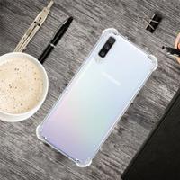 Voor Galaxy A70 vierhoek anti-drop ultradunne transparante TPU telefoon geval (transparant)