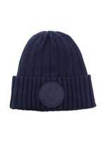 Save The Duck Kids Doyle ribbed cotton beanie - Bleu