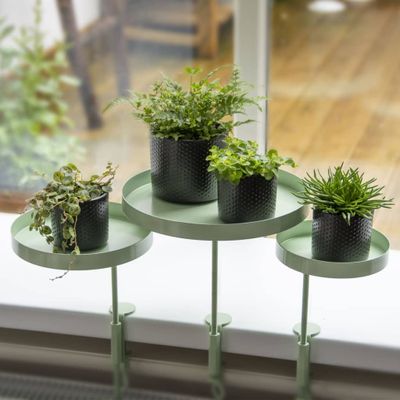 Esschert Design plantenblad met klem rond m groen