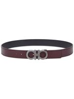 Ferragamo ceinture en cuir à boucle Gancini - Rouge