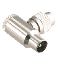 Coax connector metaal male haaks