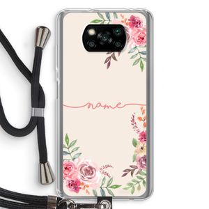 Rozen: Xiaomi Poco X3 NFC Transparant Hoesje met koord