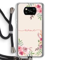 Rozen: Xiaomi Poco X3 NFC Transparant Hoesje met koord