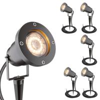 Sydney - 6x Prikspot XL - Aluminium - Zwart - IP65 waterdicht - Geschikt voor GU10 spot - 20 watt - 3 jaar garantie