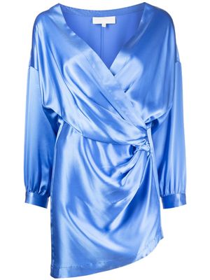 Michelle Mason robe courte à détails drapés - Bleu