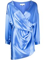 Michelle Mason robe courte à détails drapés - Bleu - thumbnail