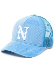 Nahmias casquette en velours côtelé à logo N - Bleu