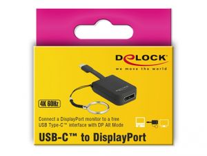 DeLOCK 63940 video kabel adapter 0,03 m USB Type-C DisplayPort Zwart