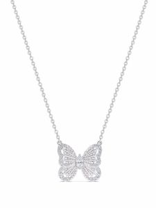 De Beers Jewellers collier Portrait of Nature Butterfly en or blanc 18ct serti de diamants - Argent