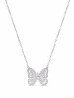 DE BEERS collier Portrait of Nature Butterfly à pendentif en or blanc 18ct pavé de diamants - Argent