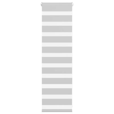 VidaXL Zebra rolgordijn 50x100 cm stofbreedte 45,9cm lichtgrijs