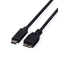 ROLINE 11.02.9005 USB-kabel 0,5 m USB 3.2 Gen 1 (3.1 Gen 1) USB C Micro-USB B Zwart - thumbnail
